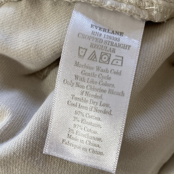 Everlane Straight Leg High Rise Crop Pant in Sandstone Size 6 - Picture 11 of 13
